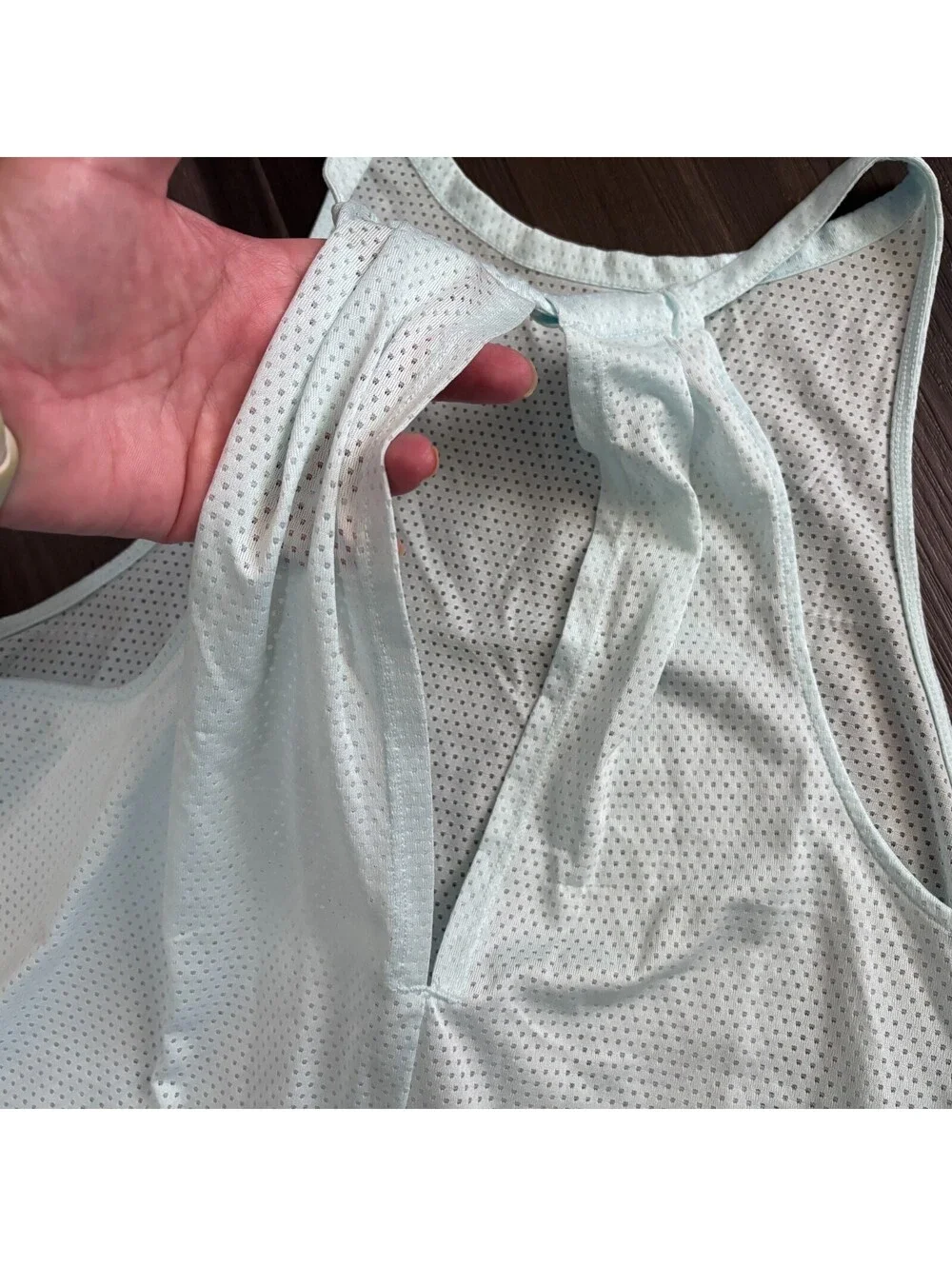 Nike Breathe Running Tank Top Size Medium Lightweight Blue Breathable
